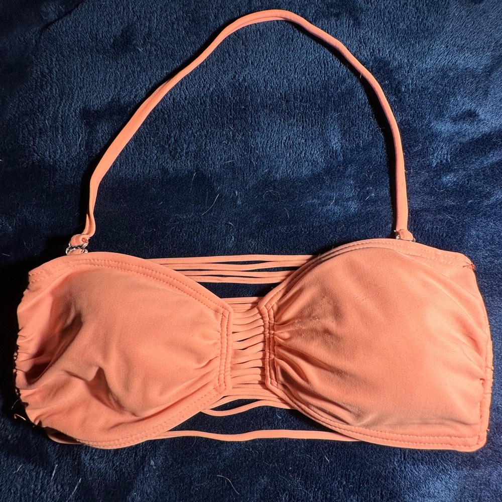 Neon Orange Bikini Top Size S convertible